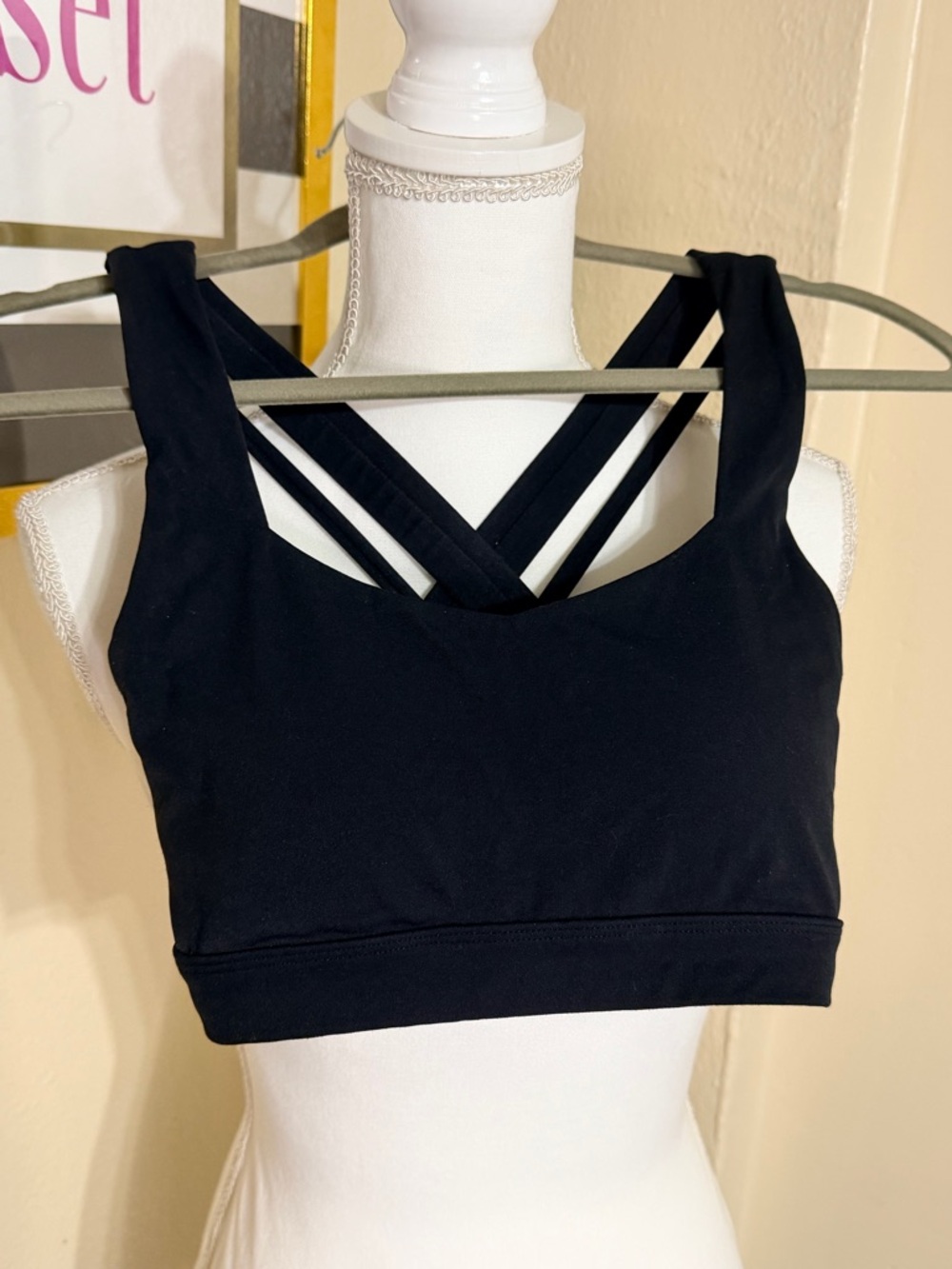 PARAGON Black Strappy Crossback‎ Sports Bralette